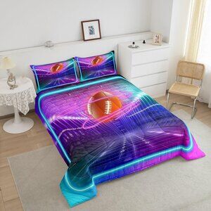 Football Rugby Bedding Set Full Size
